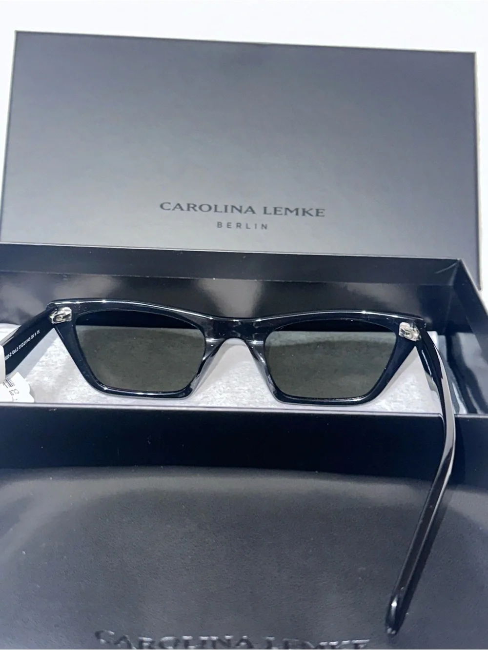 Carolina Lemke Berlin NWT Handmade Gold Mirror Cat Eye Sunglasses CL9023-02